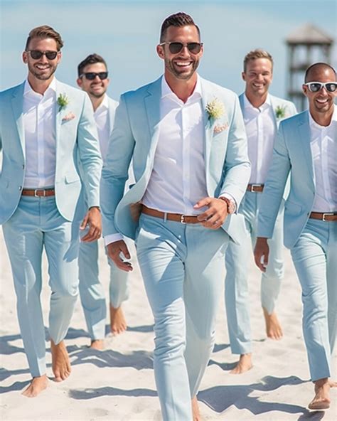 blue suit groomsmen.